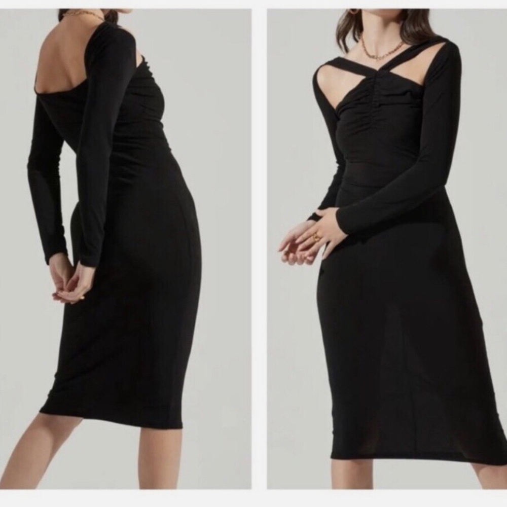 Astr the Label Cut Out Black Dress sz Large